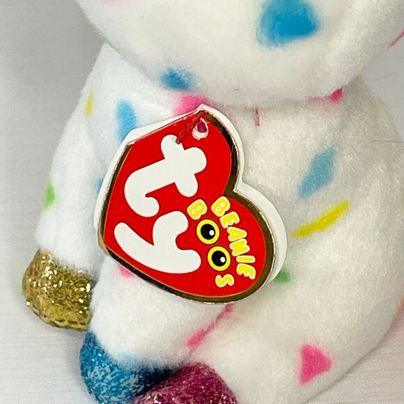 TY Beenie Boos Harmonie Unicorn 6" Glitter Eyes Stuffed Animal Collectible | NWT - Picture 5 of 9
